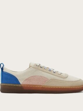 NEW Everlane The Tread-Bare Low Top Canvas Cream Blue Sneaker 11